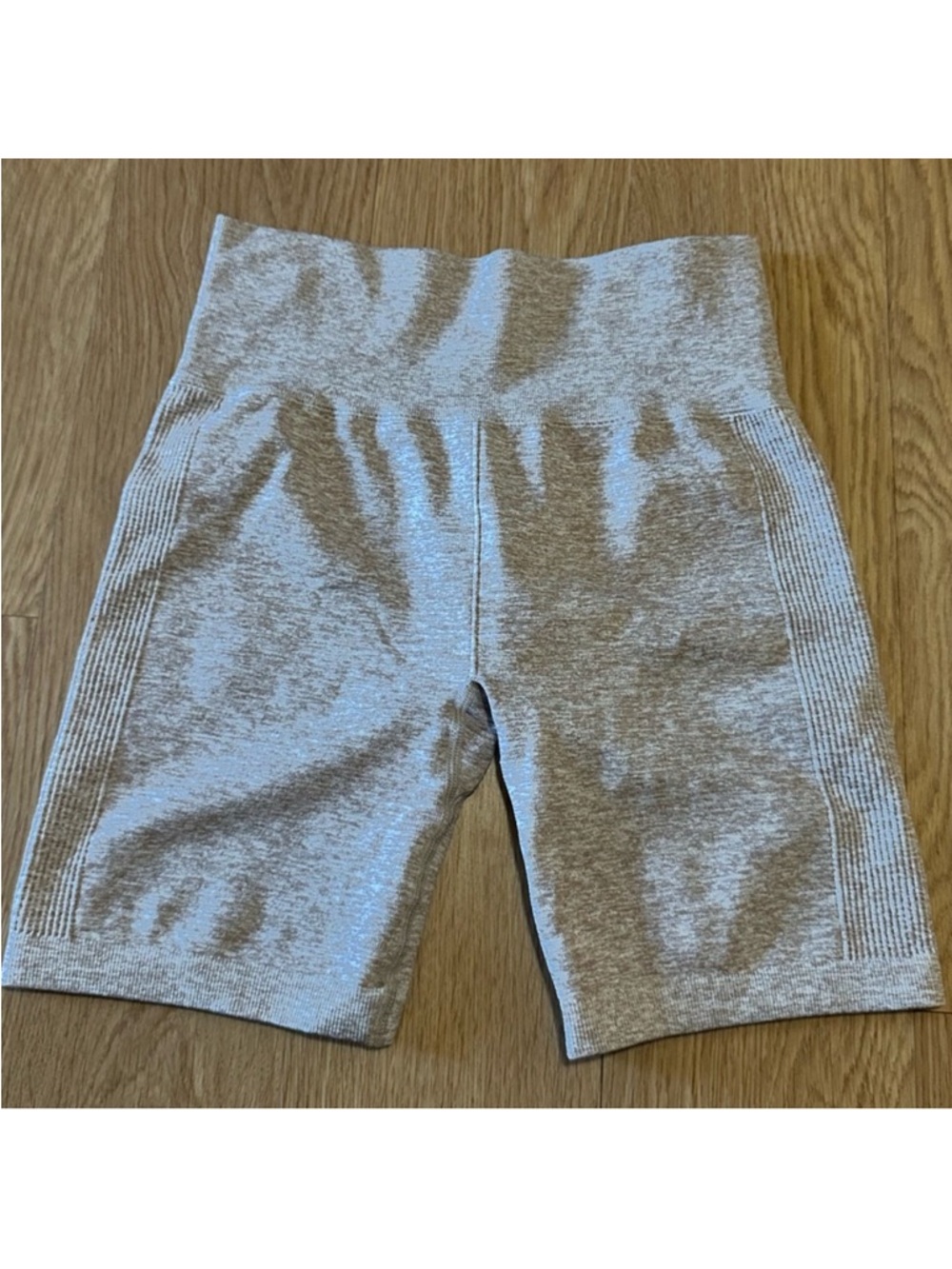 Forever 21 Light Pink /Gray Biker shorts athletic gear compression seamless high